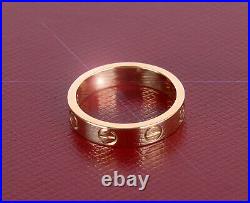 Cartier LOVE Ring Band Wedding Size 47 or 4 U. S. 18k Yellow Gold Screw Decor