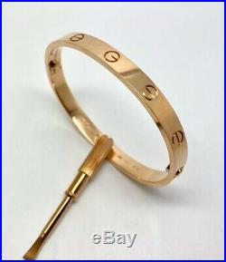 Cartier Love Bracelet 18k Rose Gold size 17 (Model B6035617)