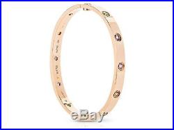 Cartier Love Bracelet Pink Gold 18k. Sapphires, Garnets, Amethysts 17 Size