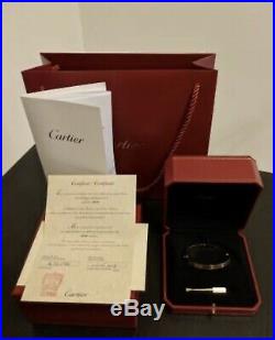 Cartier Love Bracelet in 18k White Gold Size 17