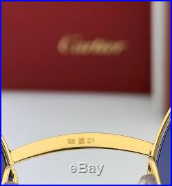 Cartier Panthère Round Sunglasses CT0022S 002 Gold Gold Mirror Lens 58mm NEW