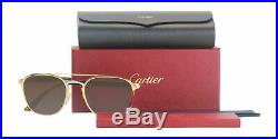 Cartier Platinum Gold Sunglasses Signature CT0012S 002 France 54mm Authentic New