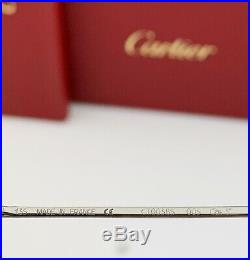 Cartier Santos Aviator Sunglasses CT0038S 003 Silver Gold Silver Mirror 59mm NEW