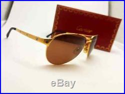 Cartier Santos Dumont Edition Sunglasses France 58mm 18k Heavy Plated