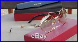 Cartier Smooth Horn Buffalo Brown Light Cafe Lens C Décor Sunglasses