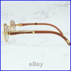 Cartier Smooth Rosewood Buffalo Barren Maroon Brown Lens C Décor Sunglasses
