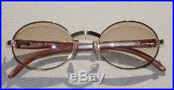 Cartier Smooth Rosewood Buffalo Maroon Brown Lens C Décor Sunglasses Shabowhita