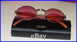 Cartier Smooth Rosewood Buffalo Rose Lens C Décor Sunglasses Shabowhita