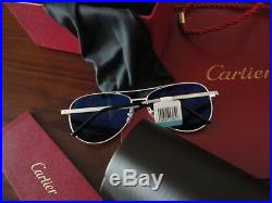 Cartier Sunglasses Santos Dumont Aviator Pilot L. E, Jewel Worldmap Gold Horizon