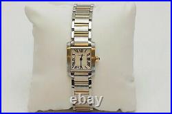 Cartier Tank Francaise Stainless Steel/Gold Two-Tone Quartz Watch 2384 W51007Q4