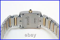 Cartier Tank Francaise Stainless Steel/Gold Two-Tone Quartz Watch 2384 W51007Q4