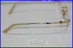 Cartier Trinity 18K Gold Plated 2-Tone Love Knot Rimless Eyeglasses 52-18-135