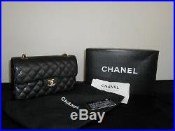 Chanel Black Caviar Small Classic Double Flap Bag with Gold Hardware