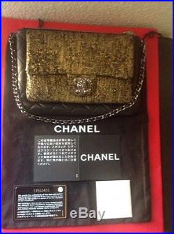 Chanel CC Black / Gold Small Evening Clutch Bag New W Tags Made In France