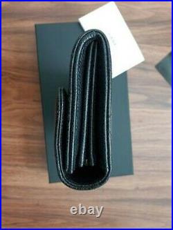 Chanel Long Gusset Flap Gold Metal Caviar Wallet Black