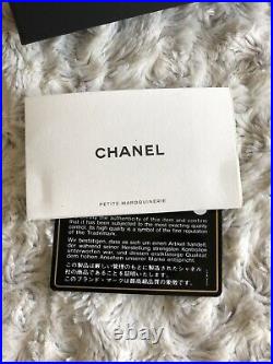 Chanel Quilted Caviar Card Holder Wallet Black With Gold Hardware