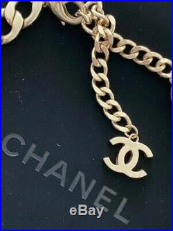 Chanel Sparkly Crystal CC Logo Link Necklace Choker