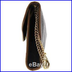 Christian Dior Honey Combo Chain Shoulder Bag Black PVC Leather Auth #AA485 I