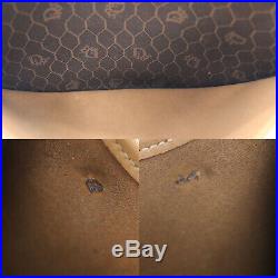 Christian Dior Honey Combo Shoulder Bag Dark Gray PVC Vintage Authentic #LL901 O