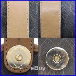 Christian Dior Honey Combo Shoulder Bag Dark Gray PVC Vintage Authentic #LL901 O