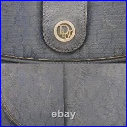 Christian Dior Honey Combo Shoulder Bag Navy Canvas Vintage Authentic #AB99 O