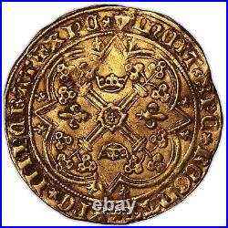 Coin France Charles V Gold Franc à pied or AU Royal Coin