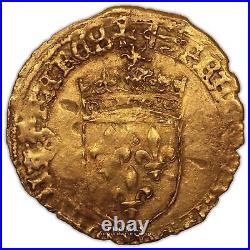 Coin France François I Gold Ecu d'or au soleil Bayonne VF