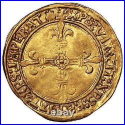 Coin France Louis XII Gold Ecu dor au soleil Dijon Royal coin