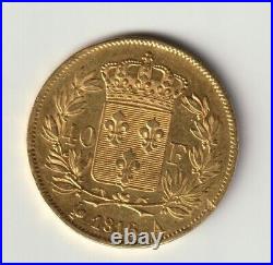 Coin, France, Louis XVIII, 40 Francs, 1816, Paris, Gold