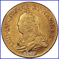 Coin France Louis XV Gold Louis d'or aux lunettes 1728 Aix 58 988 example