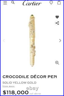 Crocodiles de Cartier Exceptional Fountain Pen Menagerie