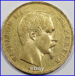 FRANCE 1858 A Napoleon III 50 FRANCS 16.13 Gram GOLD Coin 0.4667 AGW AU KM#785.1