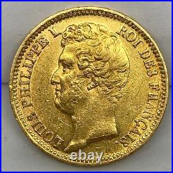 FRANCE, Louis-Philippe, 20 Francs, 1831A, Paris, KM #746.1 Great Condition-Rare