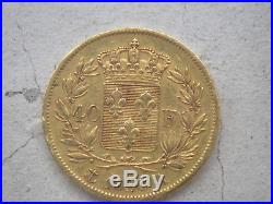 FRANCE gold or 40 francs Charles X 1830 Paris 2nd type 12.90 grams bought at CGB