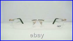 FRED LUNETTES FORCE 10 EVO 001 Bicolore Platine & Gold Rimless Frames Eyeglasses