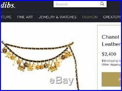 Famous Vintage Chanel'94a Gold Plated 21 Charm Belt/ Necklace