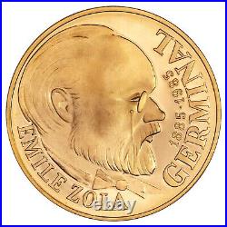 France 100 francs 1985 Emile Zola UNC Epreuve Gold coin French