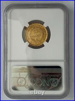 France 1808A 20 Francs Gold KM# 687.1 / F. 515/2 NGC Certified AU 50