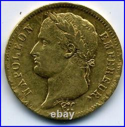 France 1811a Gold Napoleon Empereur Laurel Head 40 Francs Km-696.1 Ch Vf
