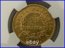 France 1813A 20 Francs Gold KM# 695.1 / F. 516/30 NGC Certified XF 45