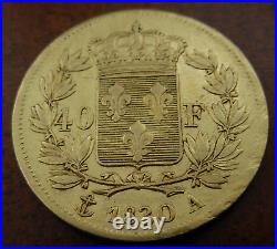 France 1830 A Gold 40 Francs Circulated Charles X