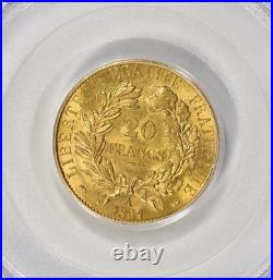 France 1851 A Gold 20 Francs PCGS MS 64 GEM AGW = 0.1866 OZ $888.88
