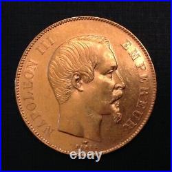 France 1856 A 50 Francs Gold Napoleon III
