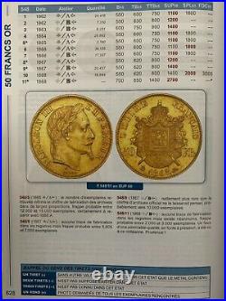 France 1862A 50 Francs Gold KM# 804.1 / F. 548/1 NGC Certified MS 61