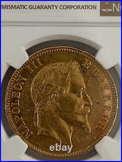 France 1862BB 100 Francs Gold KM# 802.2 / F. 551/2 NGC Certified AU 55