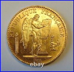 France 1878-a Gold 20 Francs Beautiful Coin