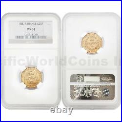 France 1887A 20 Francs Gold NGC MS64 SKU# 4340