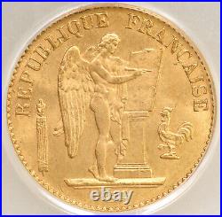 France 1887 A Gold 20 Francs Angel PCGS MS66
