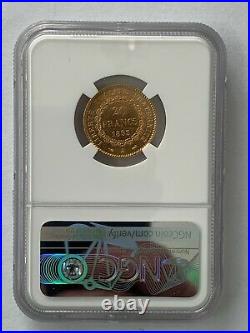 France 1893A 20 Francs Gold KM# 825 / F. 533/17 NGC Certified MS 62