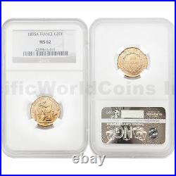 France 1895A 20 Francs Gold NGC MS62 Sku# 4337